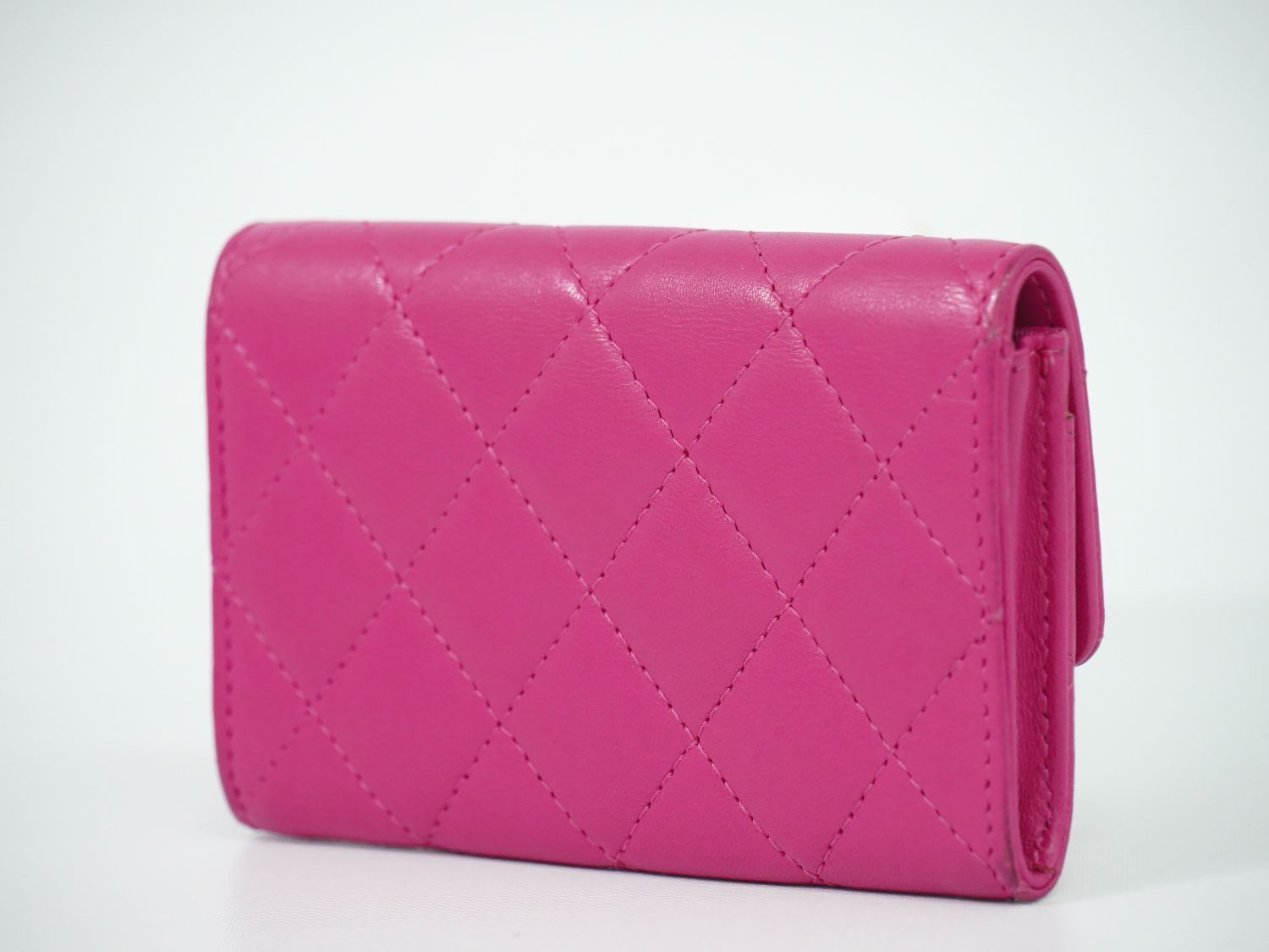 シャネル CHANEL ココマーク マトラッセ カードケース 名刺入れ ラムスキン レザー ピンク Matelasse 雑貨小物 フォロー割