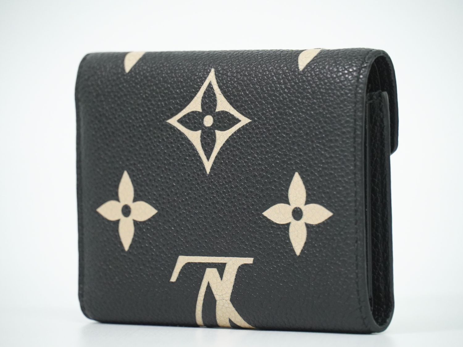 ルイヴィトン LOUIS VUITTON LV ポルトフォイユ ヴィクトリーヌ モノグラム アンプラントレザー ブラック 折財布 M 80968 ビトン 財布 ウォレット フォロー割