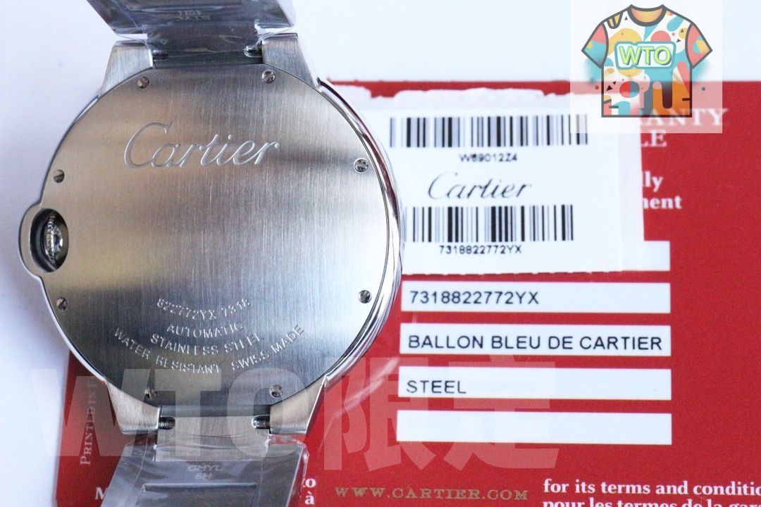 ステンレススチールケース イタリア製黒革バンド