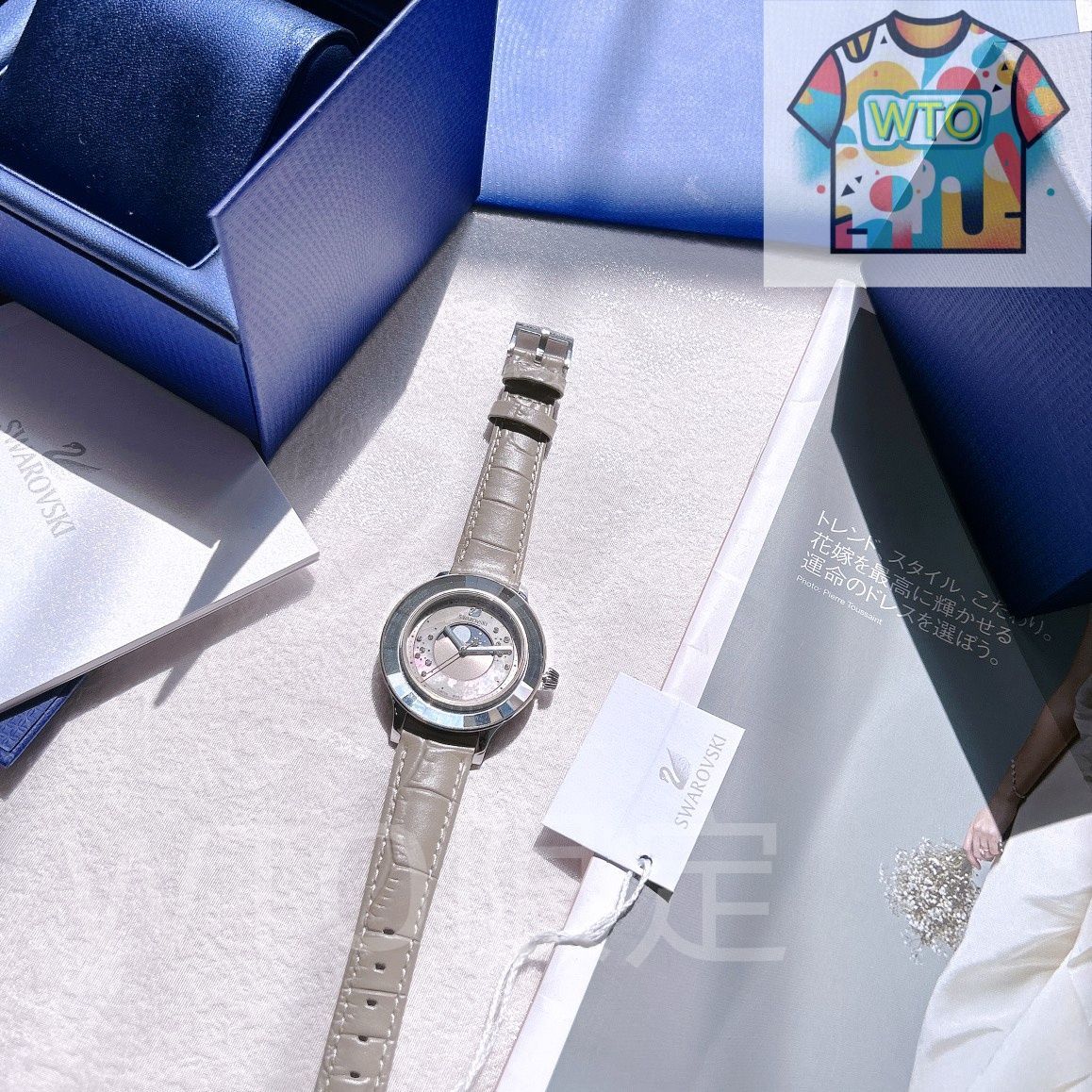 今日 スワロフスキー 神秘銀河 月着陸記念款 月相腕時計-WTO輸入2