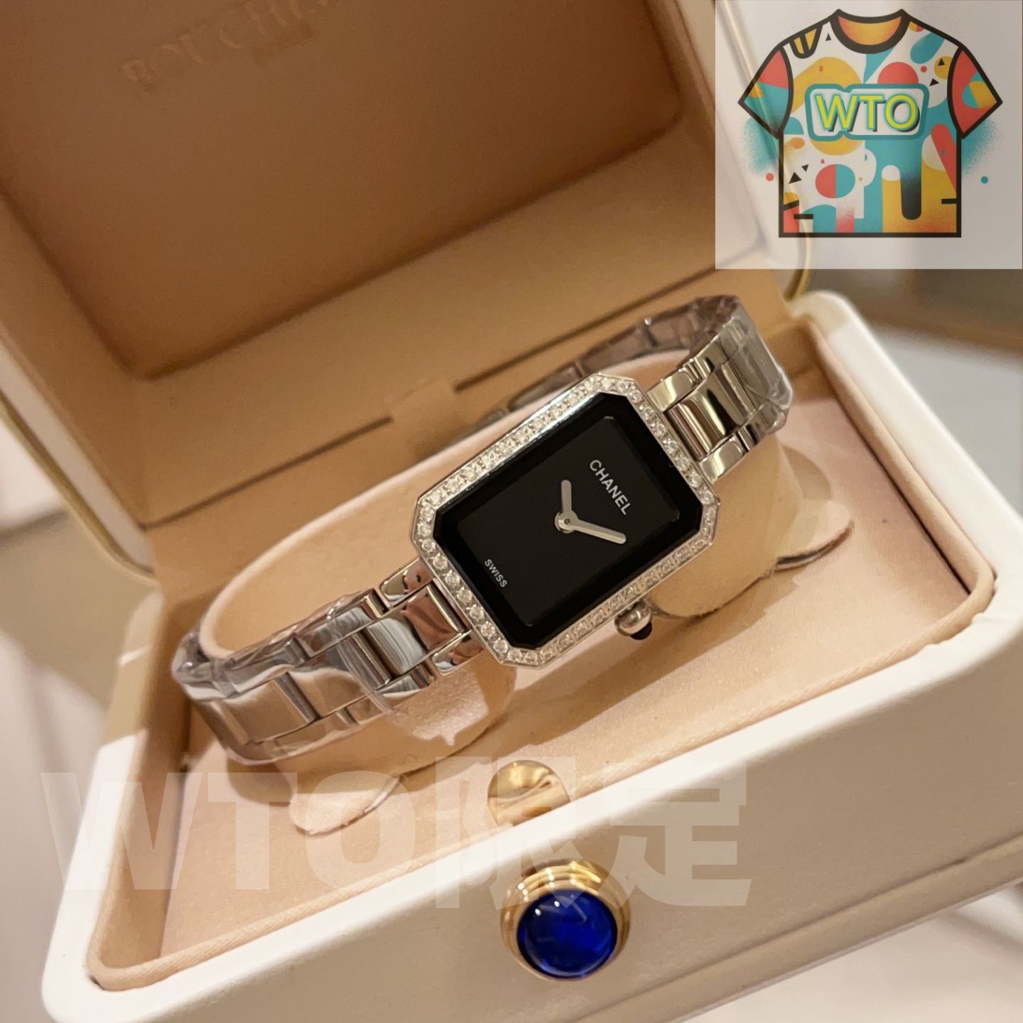 今日 Chanel シャネル 方糖シリーズ 八角形の文字盤デザインを備え-WTO輸入2
