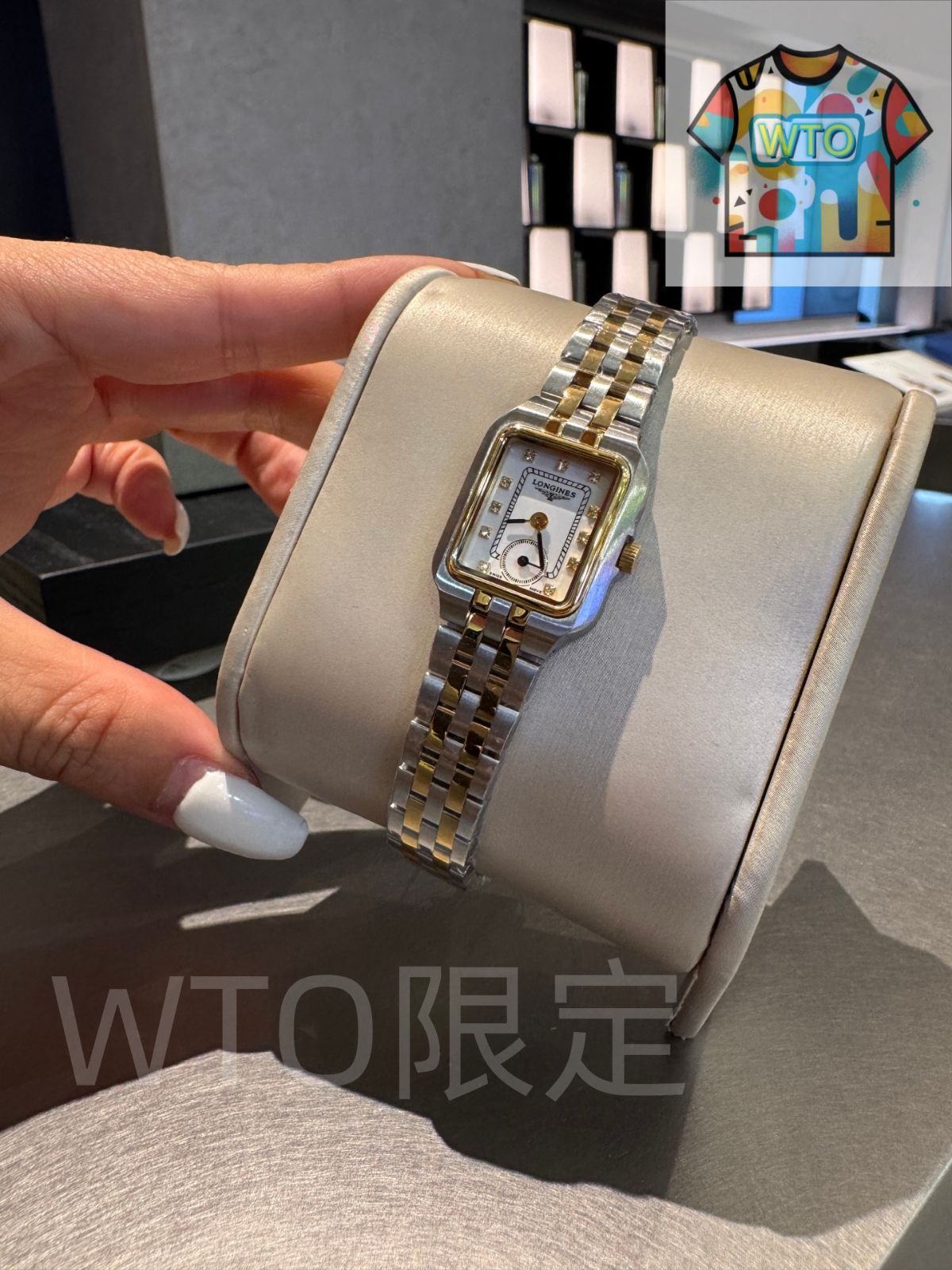 今日 ロンジン ヴィンテージ 優雅 方形ゴールド腕時計-WTO輸入2