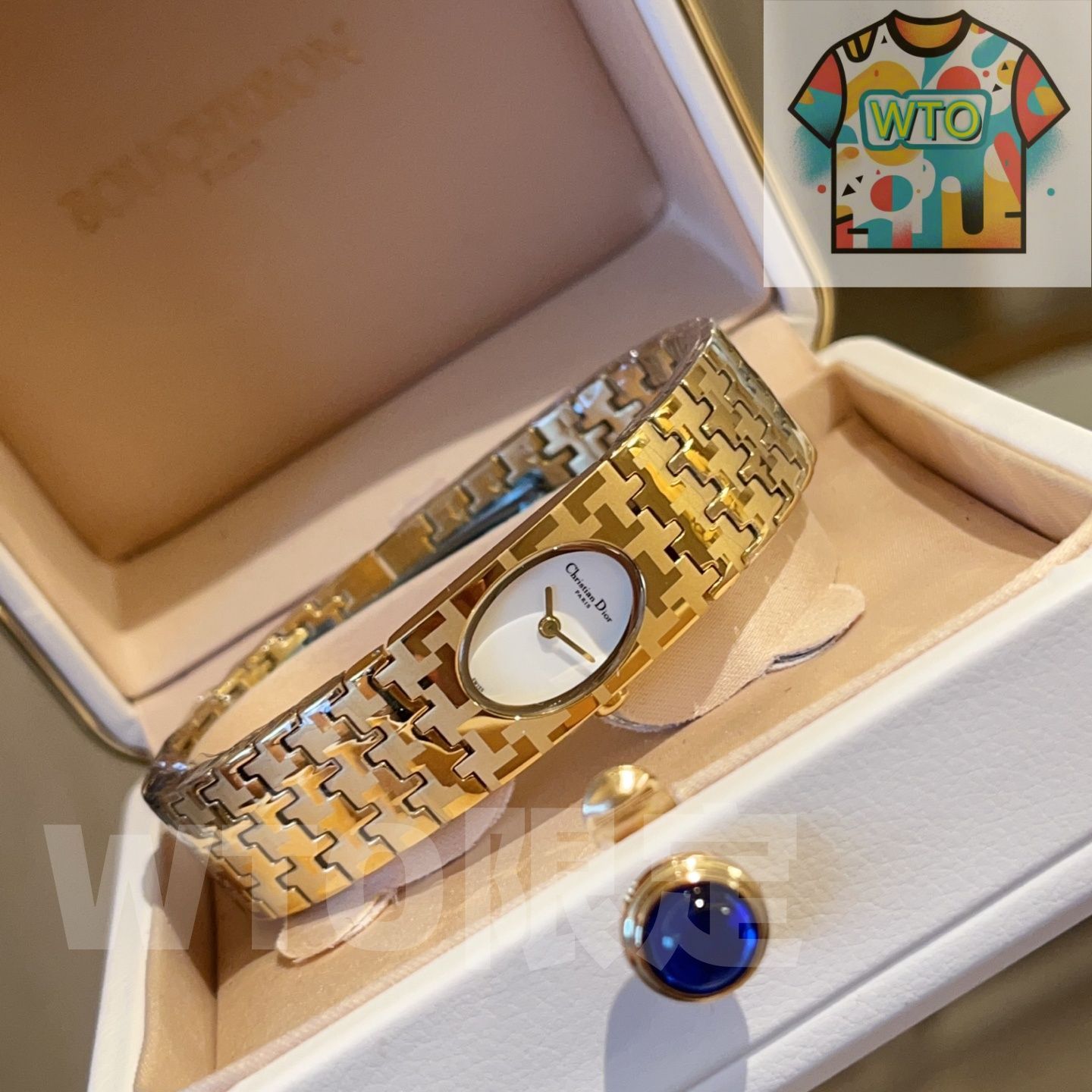 WTO通販 Dior ディオール 千鳥格子シリーズ シルバー に千鳥格子を -WTO輸入-RCN70