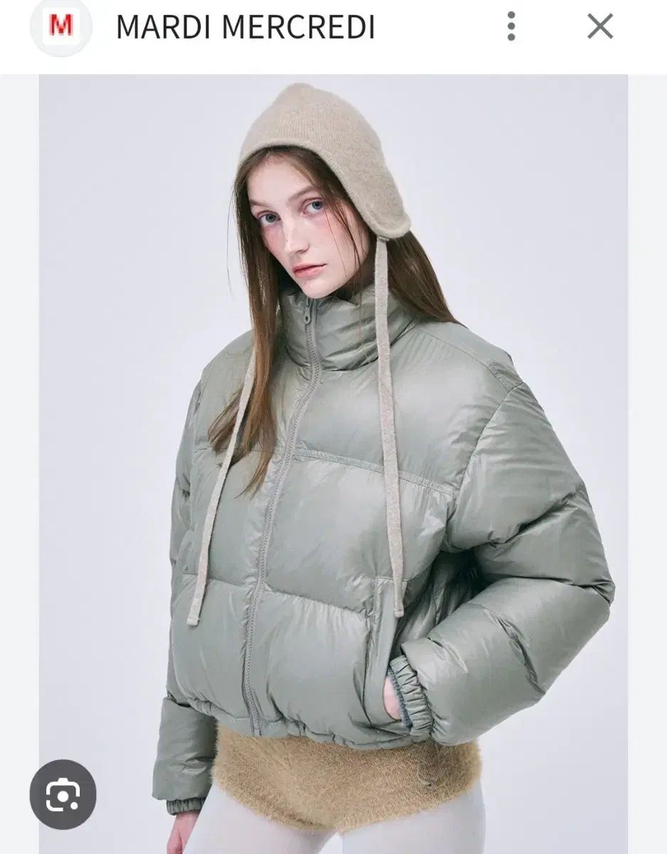 マルディメクルディ ダウン ショート カーキ