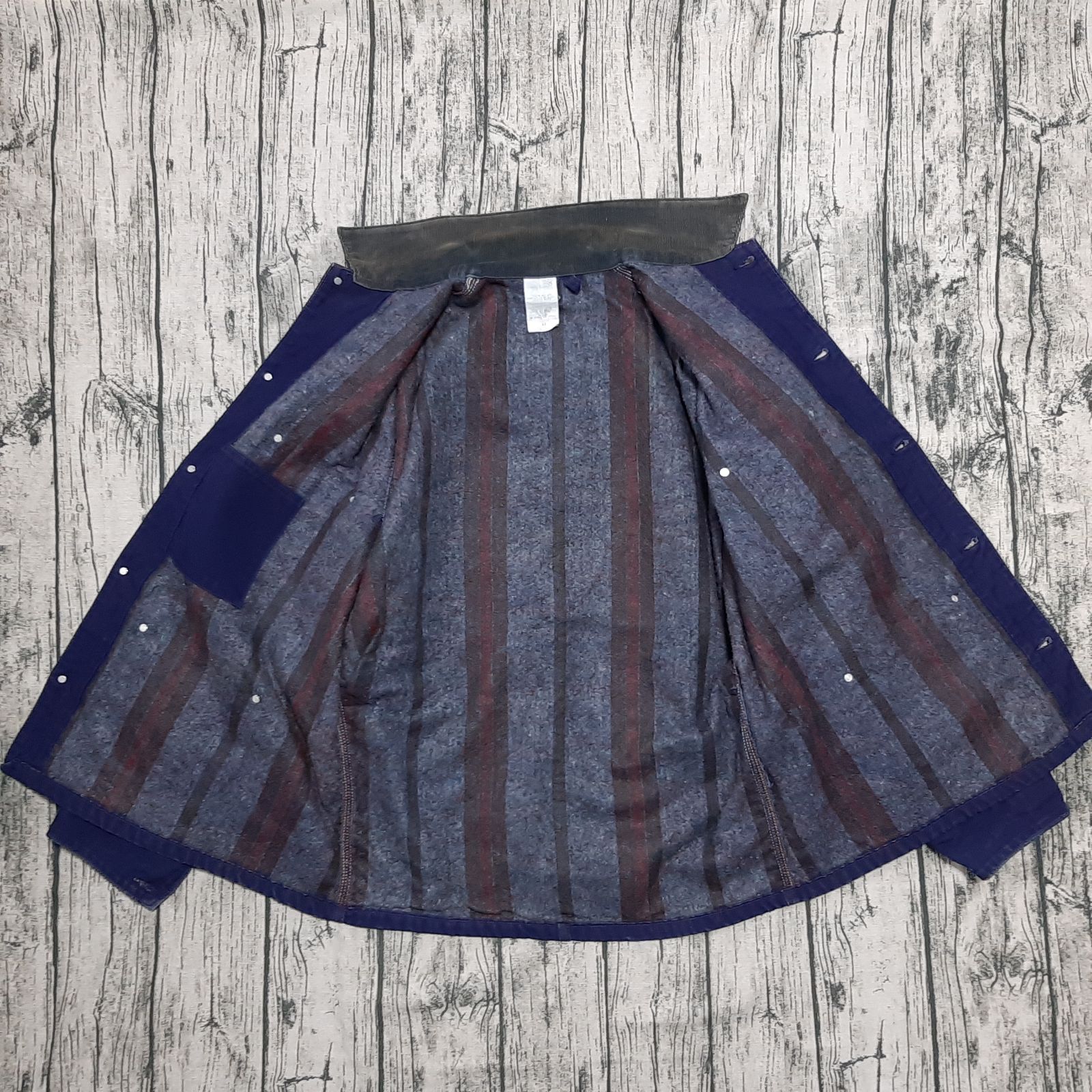 size 44】米国製 90s Carhartt ミシガンチョアコート ネイビー 星タグ