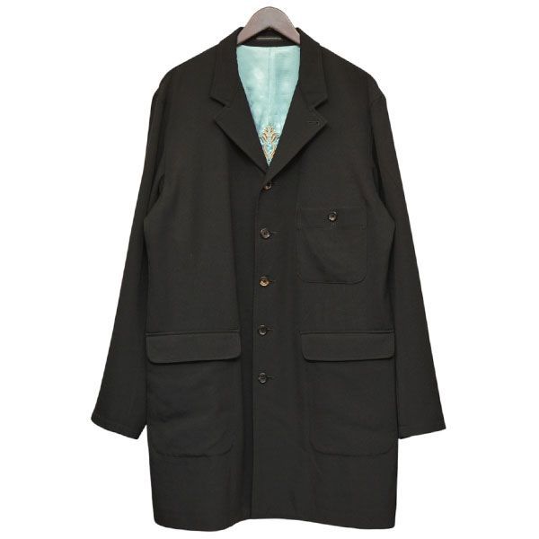 Y’S for men ワイズフォーメン ウールギャバハーフコート 裏地刺繍コート ME-J12-100 8054000223053