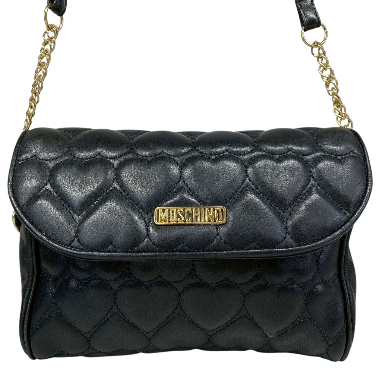 MOSCHINO - ヴィンテージ モスキーノ ハートキルティング レザー 