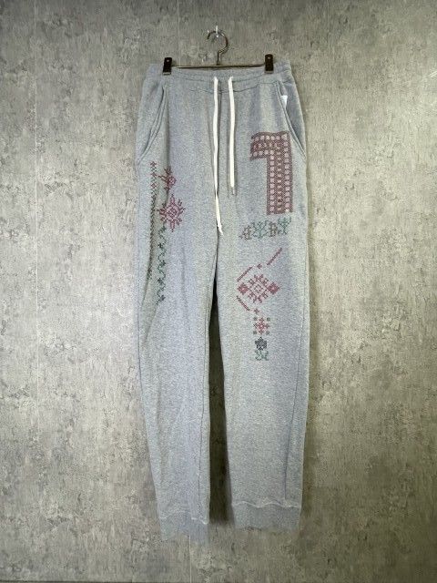 Maison MIHARA YASUHIRO ﾒｿﾞﾝ ﾐﾊﾗﾔｽﾋﾛ ｽｳｪｯﾄ ﾊﾟﾝﾂ 刺繍 ｸﾞﾚｰ 46 33941919