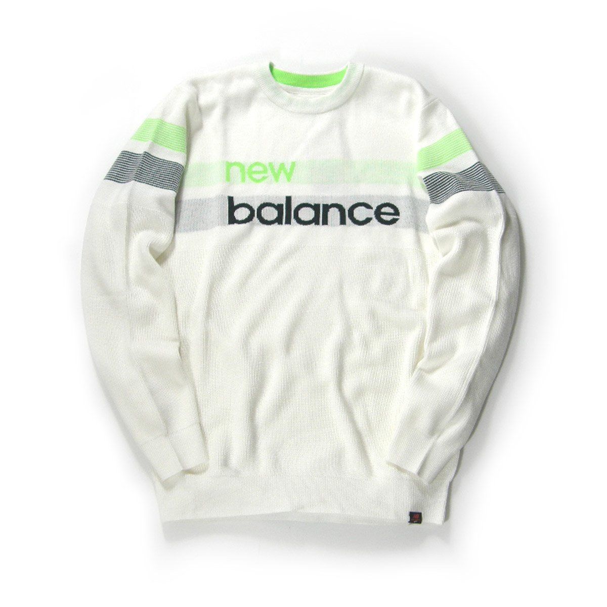 Balance Golf × dyna hot ニュー ンスゴルフ ダイナホット 遠赤外線 クルーネックニット 蓄熱保温 セーター ンス ゴルフ ホワイト ｜ 秋冬