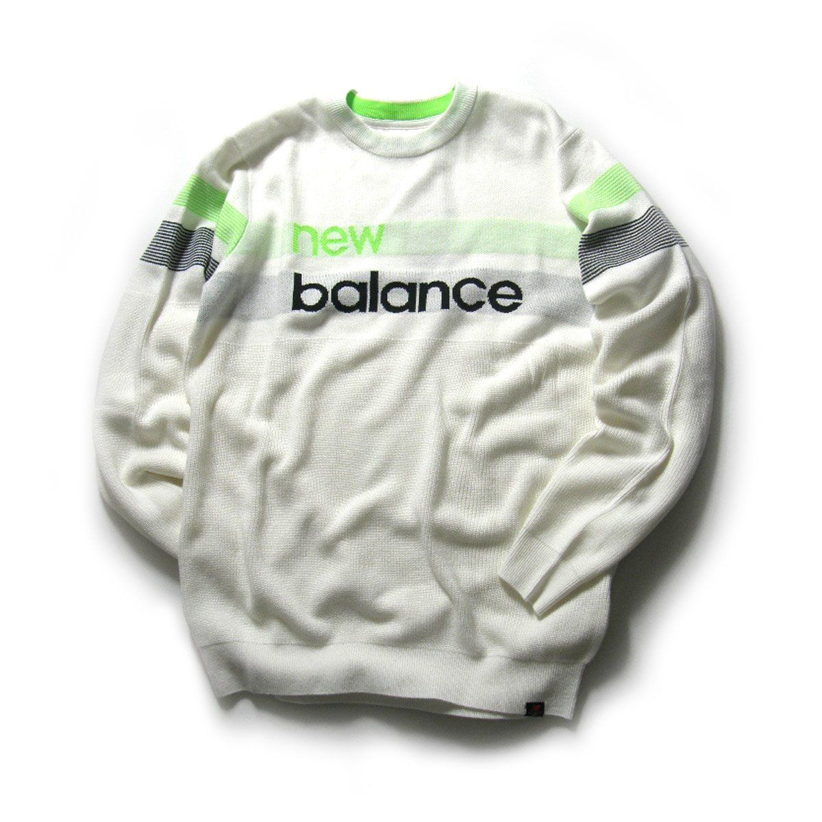 New Balance Golf × dyna hot ニューバランスゴルフ × ダイナホット 遠赤外線 クルーネックニット 蓄熱保温 セーター ニューバランス ゴルフ ホワイト | 秋冬