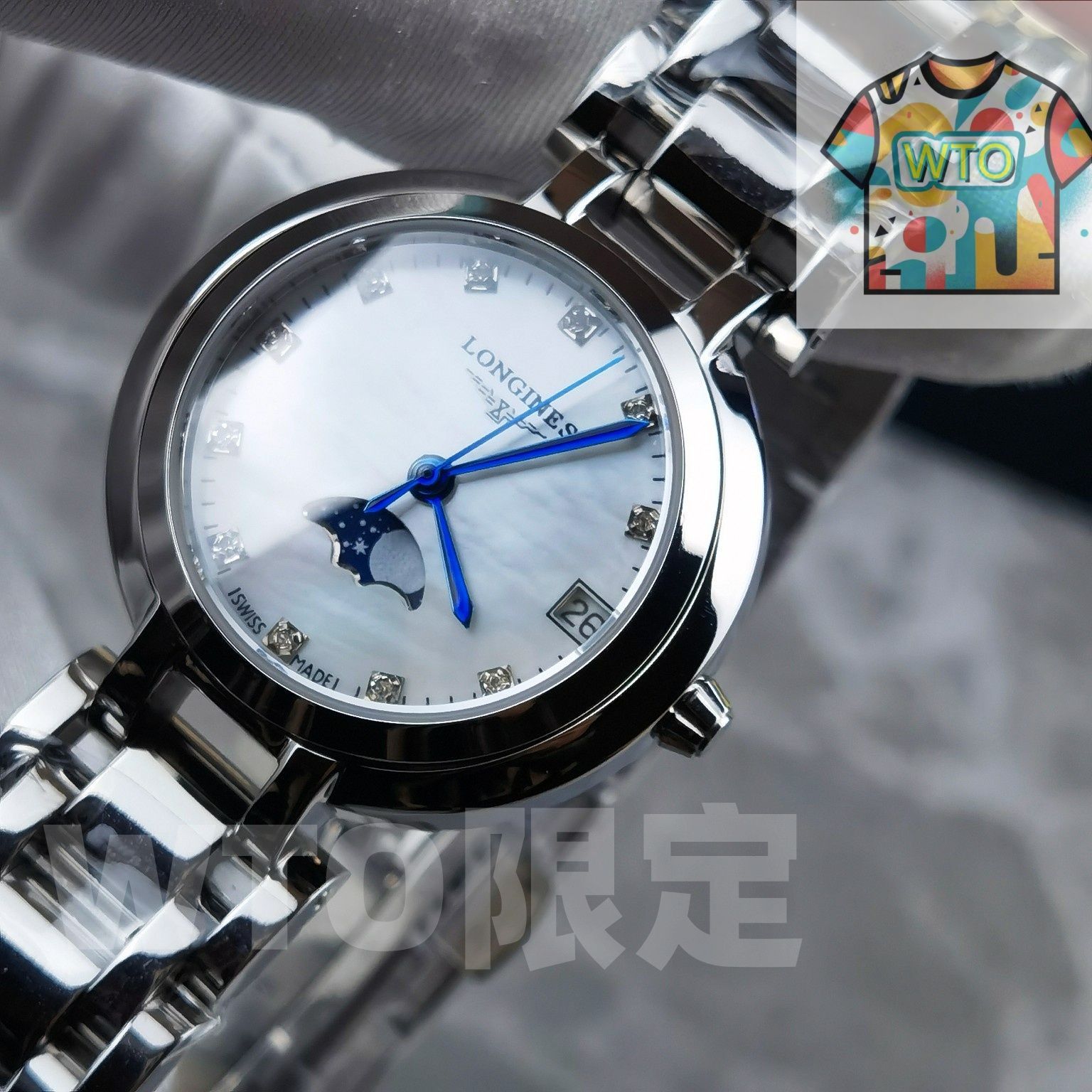  今日 LONGINES ロンジン コーラス シリーズ 月相が時間とともに模様が変化 腕時計(デジタル) 時計