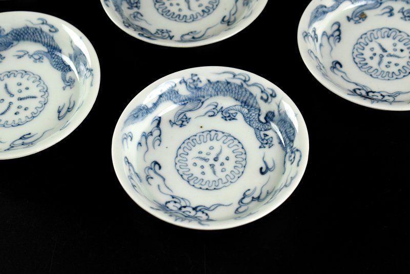 蔵A4313】古伊万里 染付 雲龍図 小皿 十客 - メルカリ