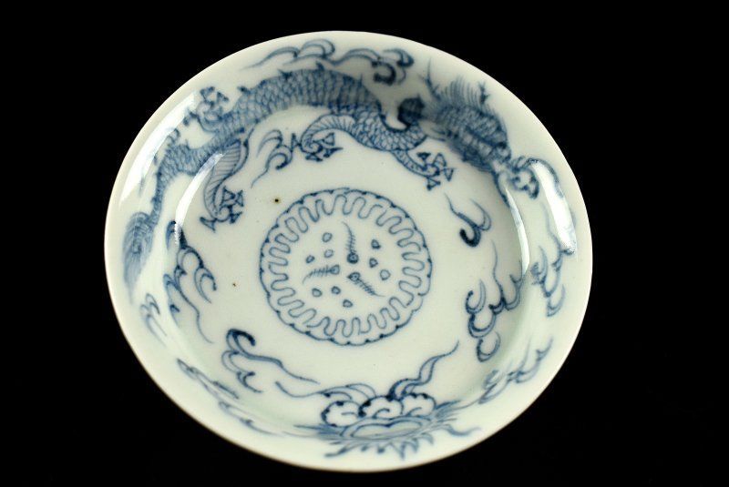 蔵A4313】古伊万里 染付 雲龍図 小皿 十客 - メルカリ