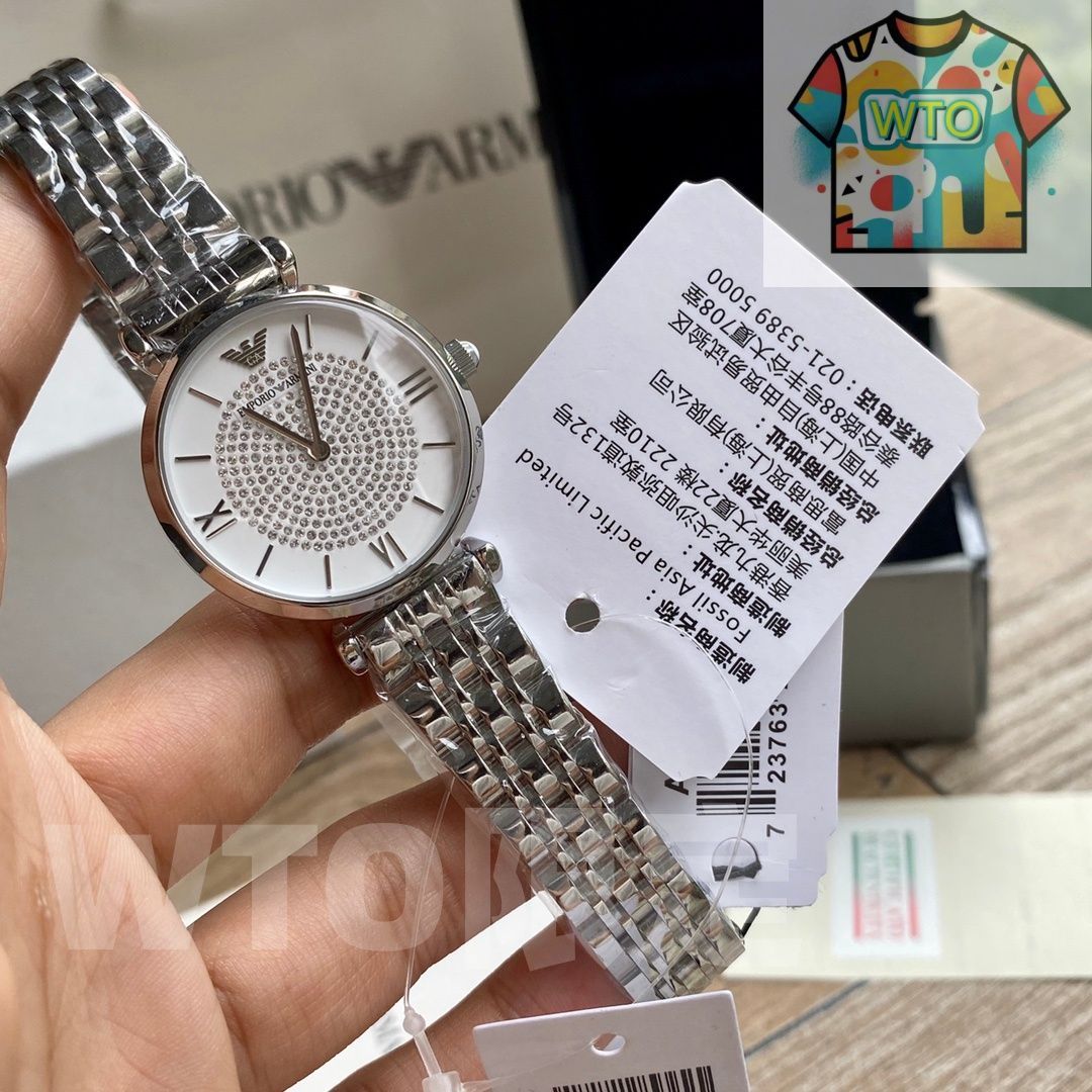 WTO通販 Armani アルマーニ 満天の星シリーズ スワロフスキークリスタルを使用したクォーツ腕時計-WTO輸入-SAD62