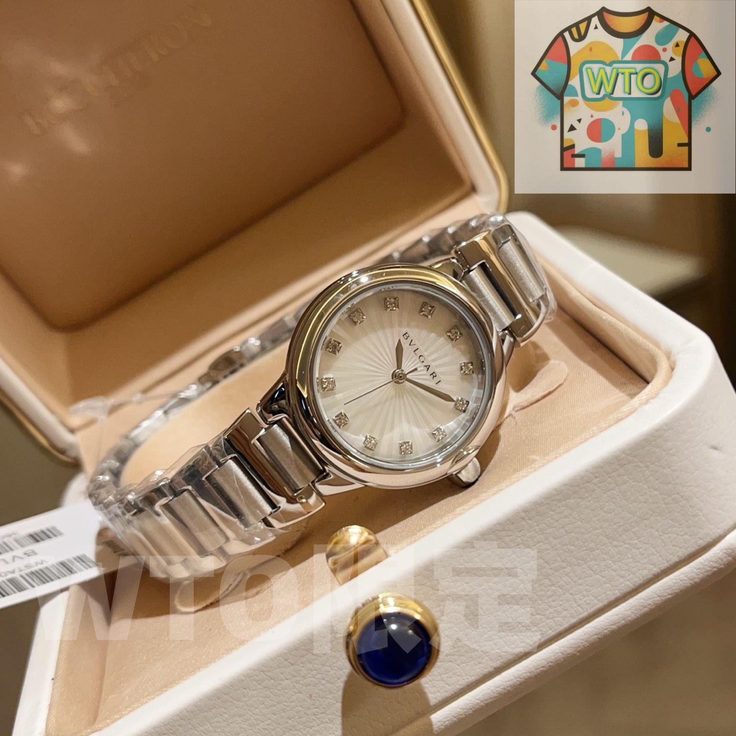 WTO通販 Bulgari ブルガリ ルチアシリーズ クォーツ腕時計 WTO輸入 BCN 92 家庭洗濯可 リブ編み