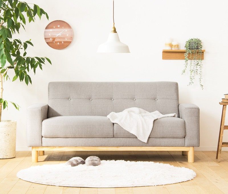  2 5人掛 北欧デザイン ファブリックソファ 幅160cm クッション2個付 ソファ 2人掛 3人掛 カウチ 一人暮らし ファミリーソファ 2人掛け 3人掛けソファ ソファ ソファベッド