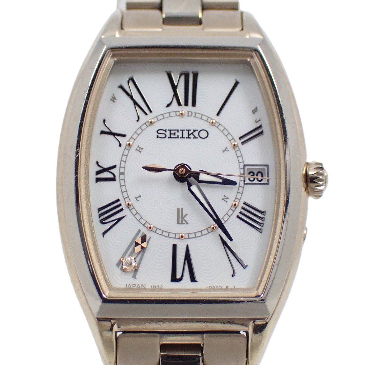 SEIKO セイコー ルキア レディダイヤ ソーラー電波 レディース 腕時計 ゴールドGP チタン シェル文字盤 SSQW046 1B32-0AJ0 いおき質店