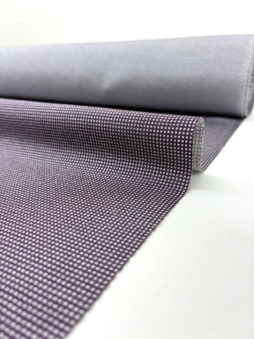  江戸小紋 丹後ちりめん 角通し 紫色 反物 正絹 O 115 小紋 着物反物