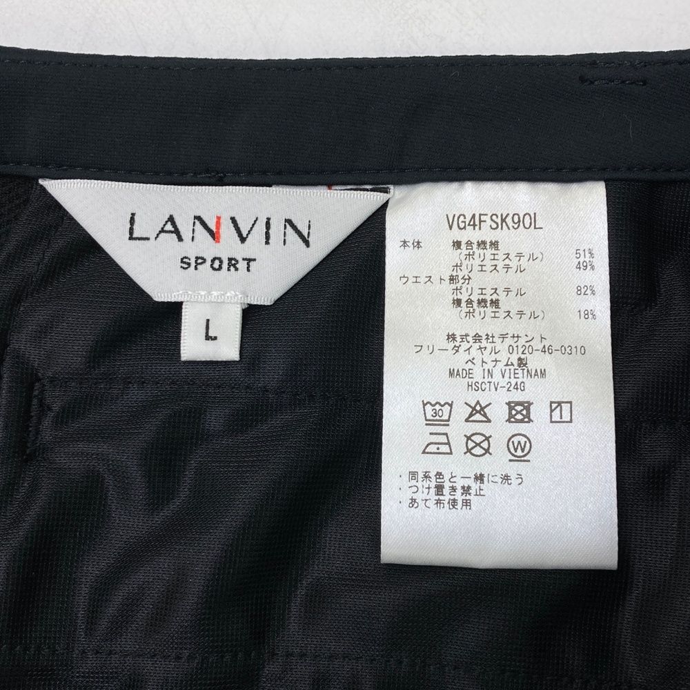 サイズ：L LANVIN SPORT ランバン スポール フレアスカート ブラック系