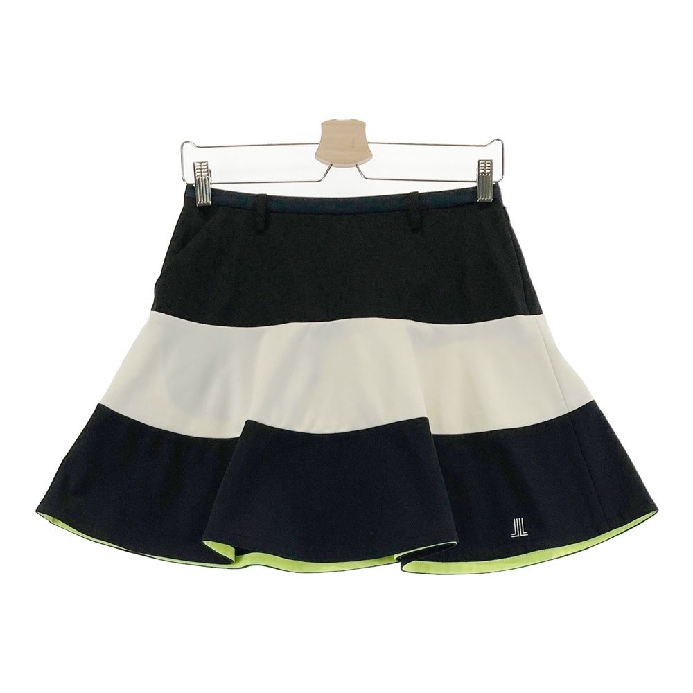 ランバンスポール　スプラッタープリント フレアスカート Lサイズ LANVIN SPORT ロゴプリントフレアスカート（総丈40cm）【SUNSCREEN