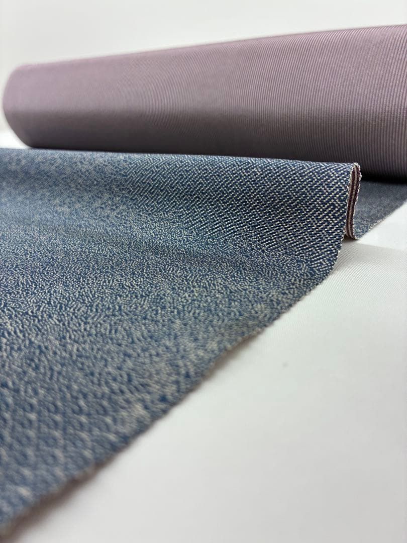 江戸小紋 伊勢型両面 裂取×万筋 共八掛 反物 正絹 O110 - メルカリ