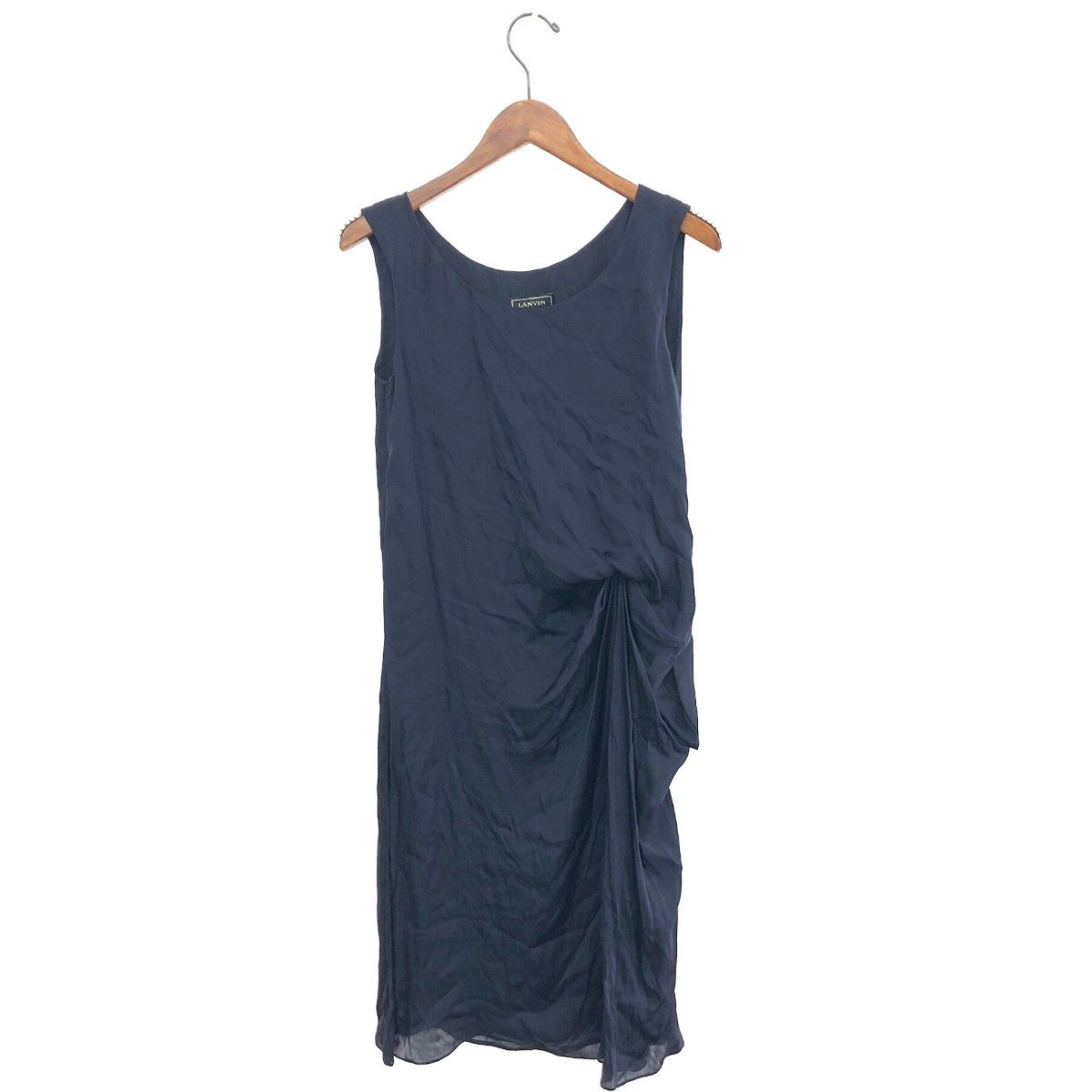 LANVIN ランバン シルクノースリーブワンピース サイズ:34 LANVIN ランバン シルクノースリーブワンピース サイズ:34