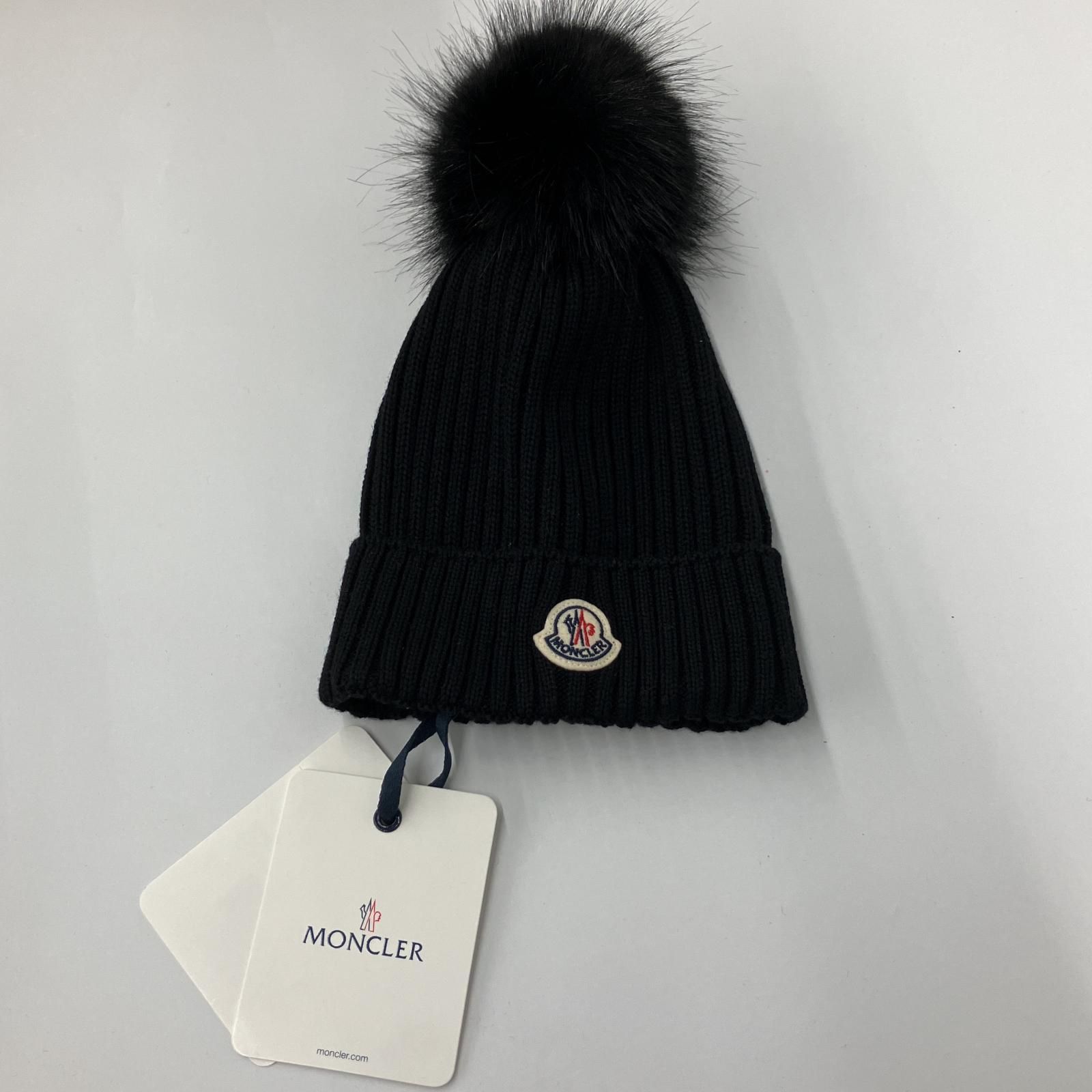 MONCLER モンクレール ニットキャップ ビーニー ブラック キッズ 54-56 cm