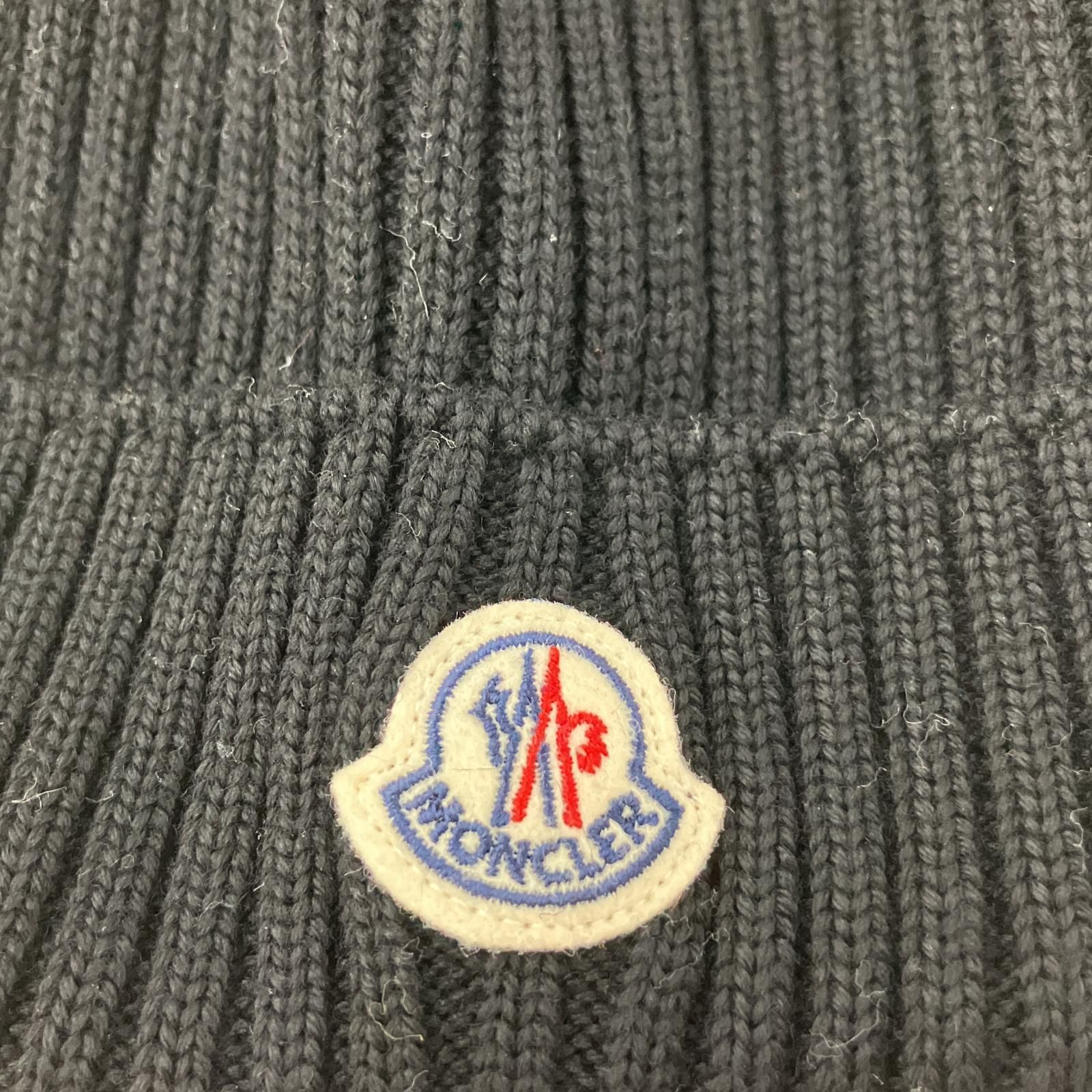 MONCLER モンクレール ニットキャップ ビーニー ブラック キッズ 54-56 cm