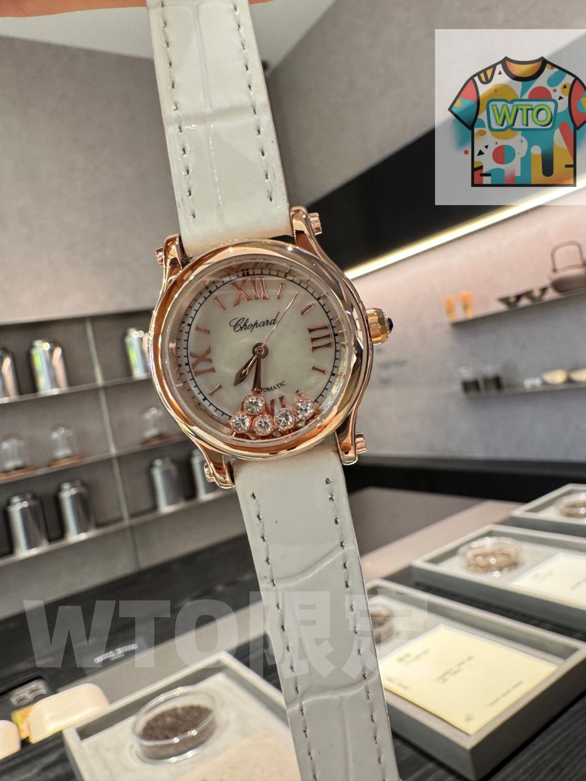  WTO通販 Chopard ショパール快楽五 貝殻面 30 mm クォーツ アパーチャーダイヤベゼル可-WTO輸入-RMP 05 腕時計(デジタル) 時計