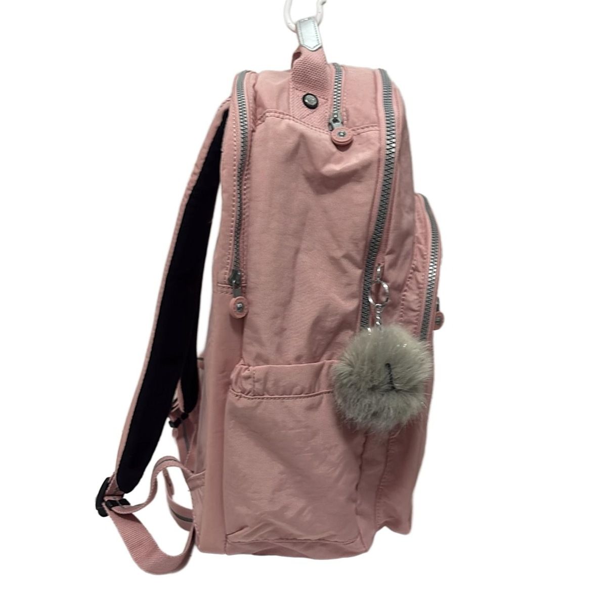 Kipling キプリング リュックサック - ライトピンク×シルバー