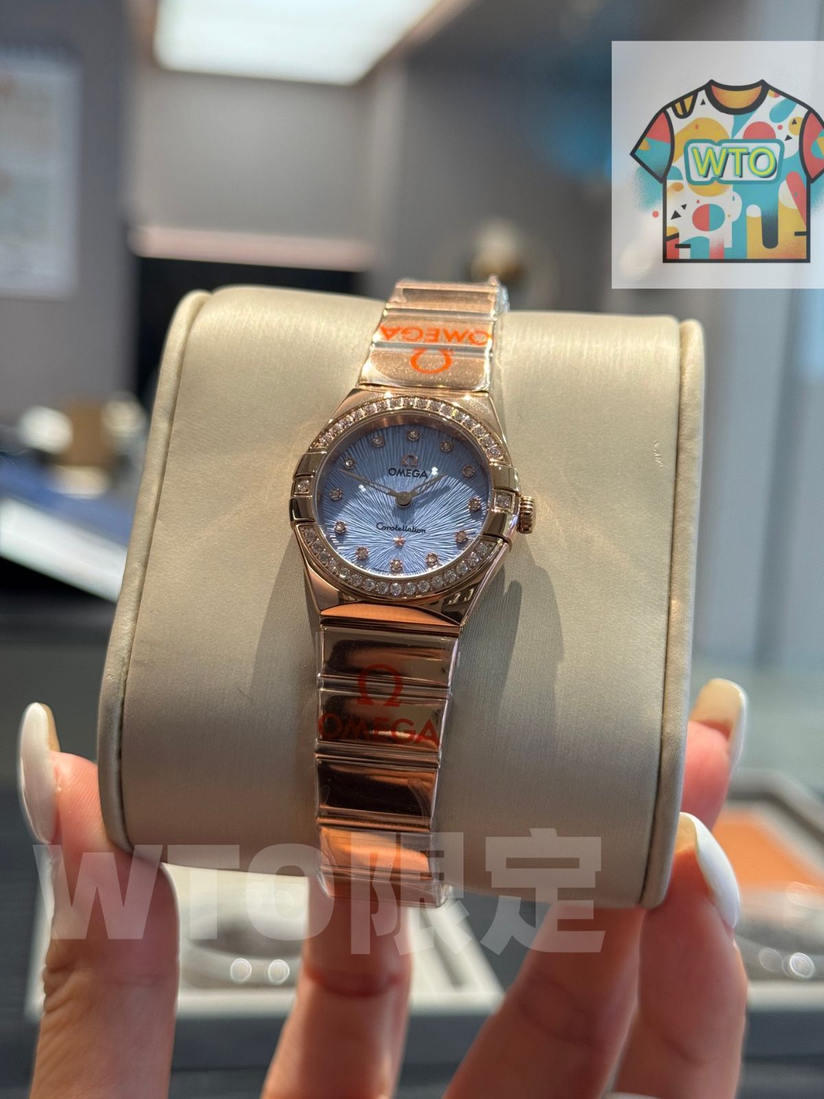 WTO通販 Omega オメガコンステレーション ポリッシュ仕上げ 花火ダイヤル ダイヤベゼル可 WTO輸入 ZPY 15