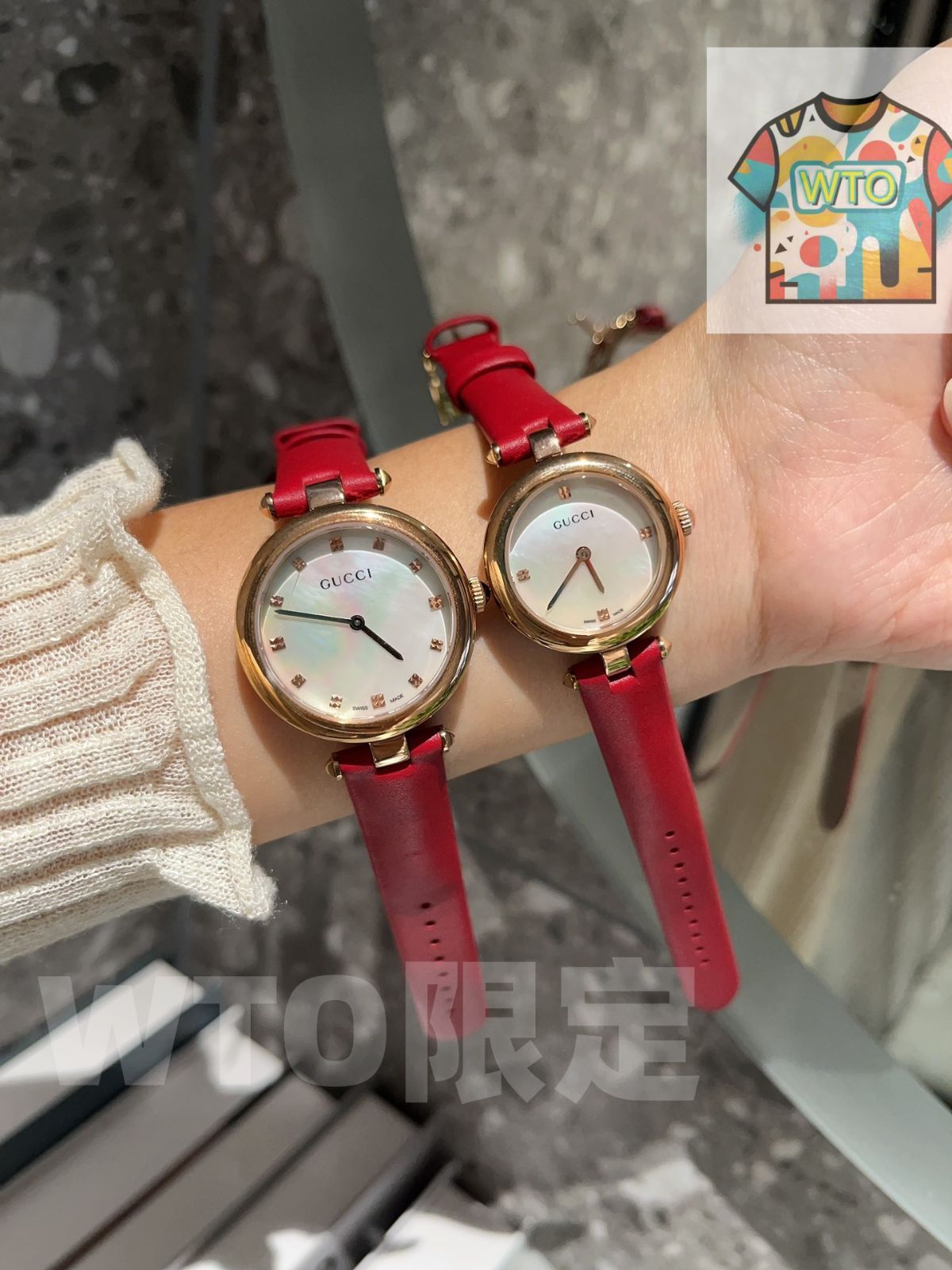 グッチ 天然真珠層面