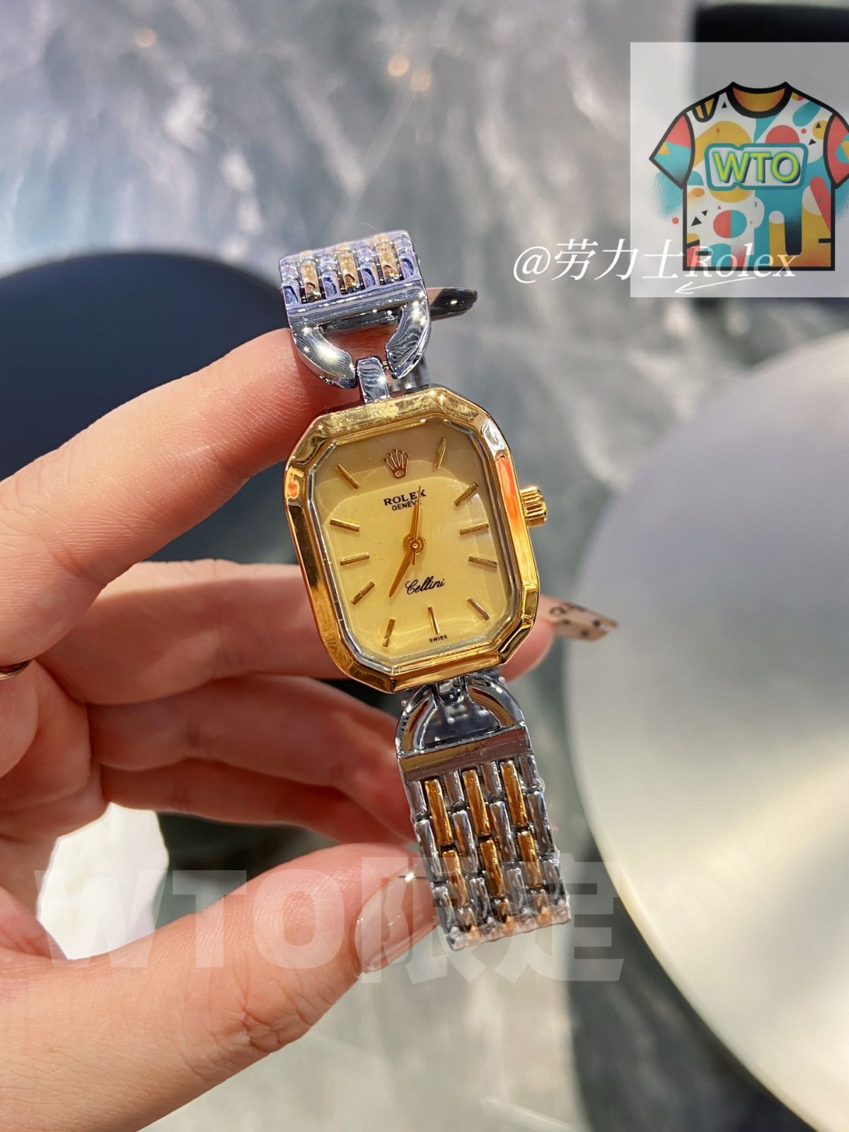  WTO通販 Rolex ロレックス スモールスクエア 25 mm 精巧 感あり WTO輸入 ZOM 80 腕時計(デジタル) 時計