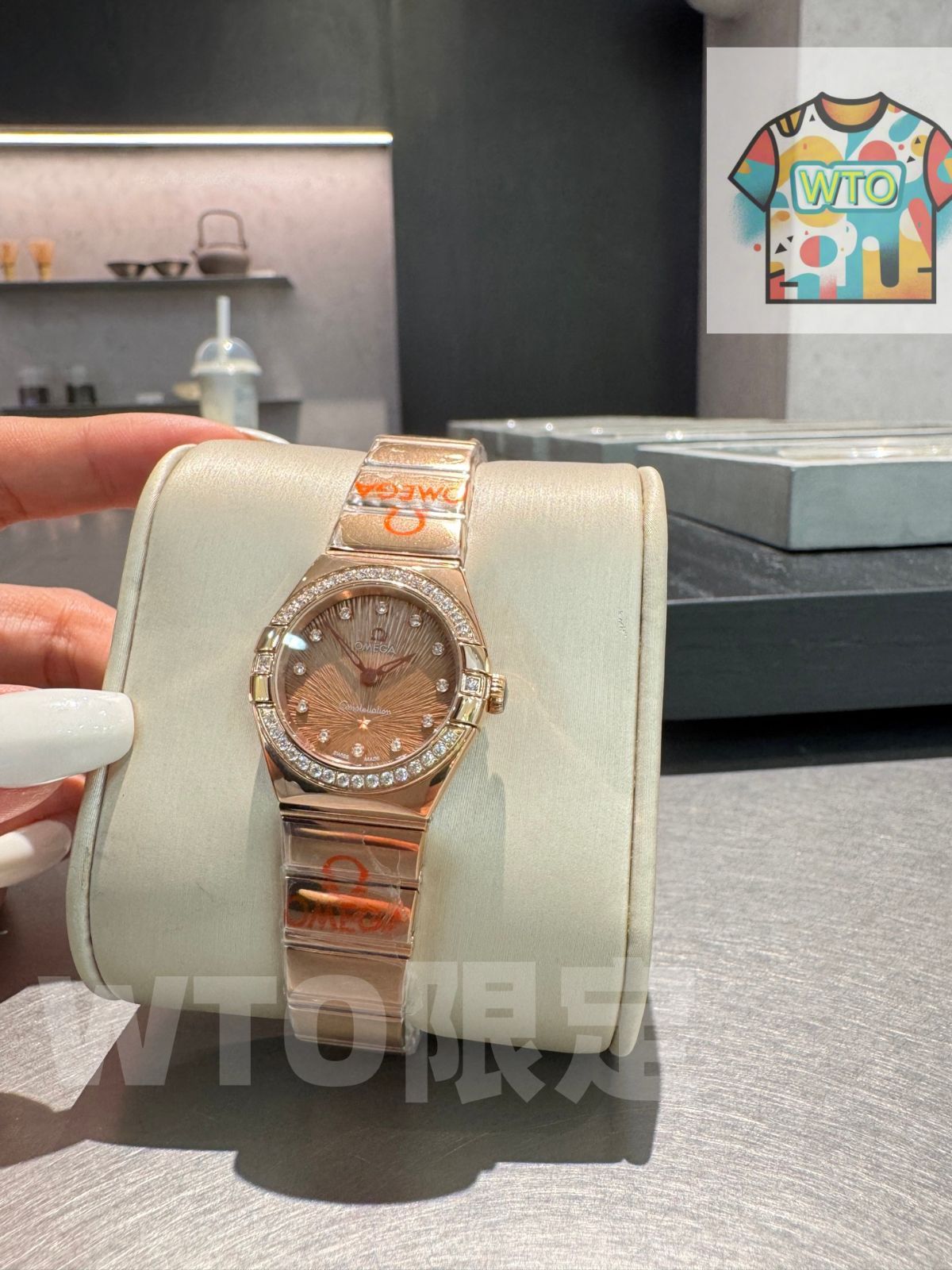 WTO通販 Omega オメガコンステレーション ポリッシュ仕上げ 花火ダイヤル ダイヤベゼル可-WTO輸入-ZPY 15