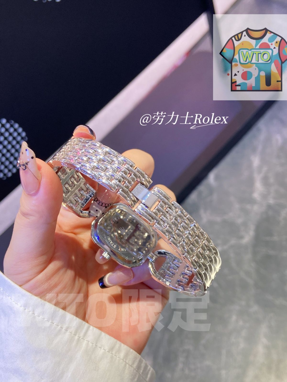  WTO通販 Rolex ロレックス スモールスクエア 25 mm 精巧 感あり-WTO輸入-KRZ 24 腕時計(デジタル) 時計