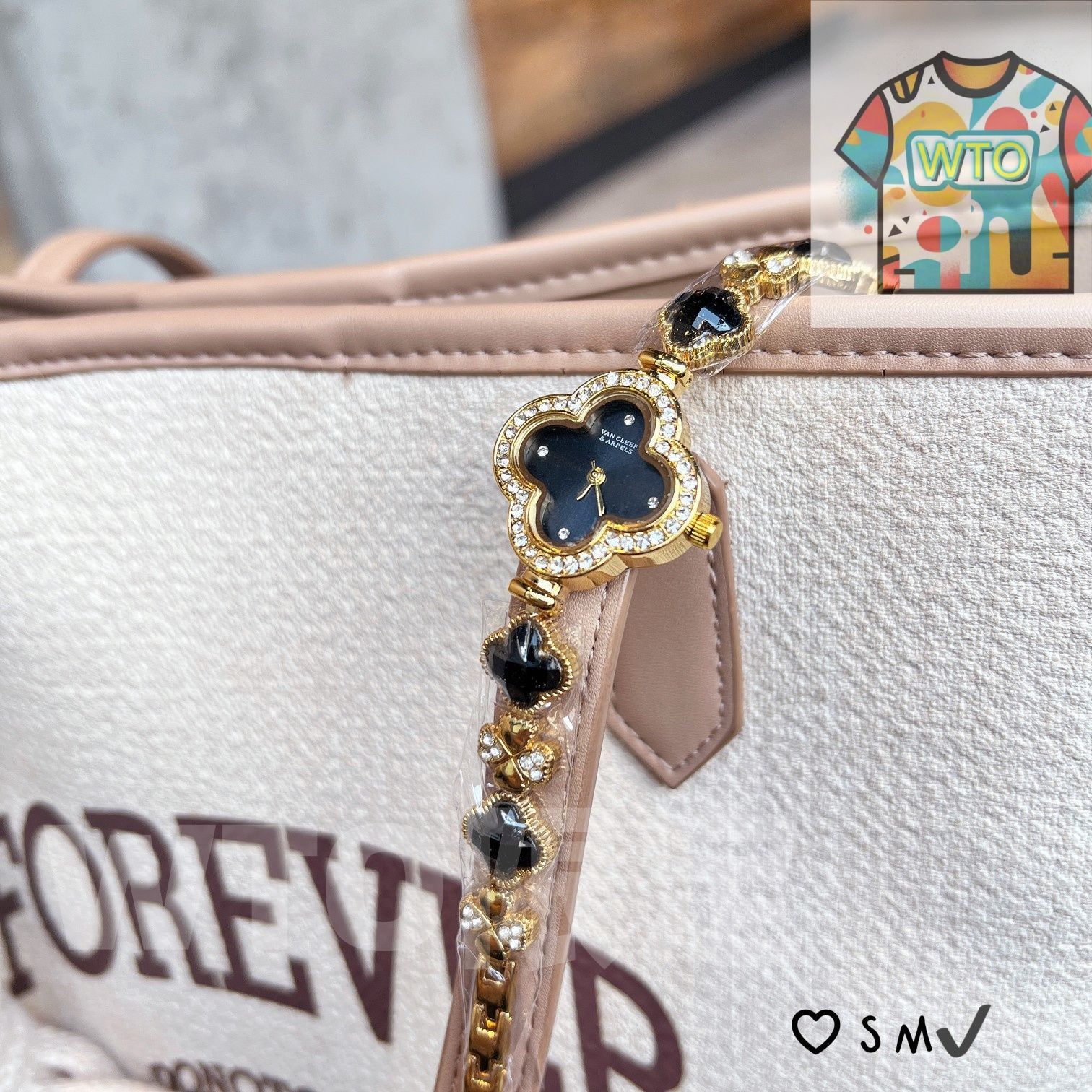 クローバー ダイヤモンド装飾