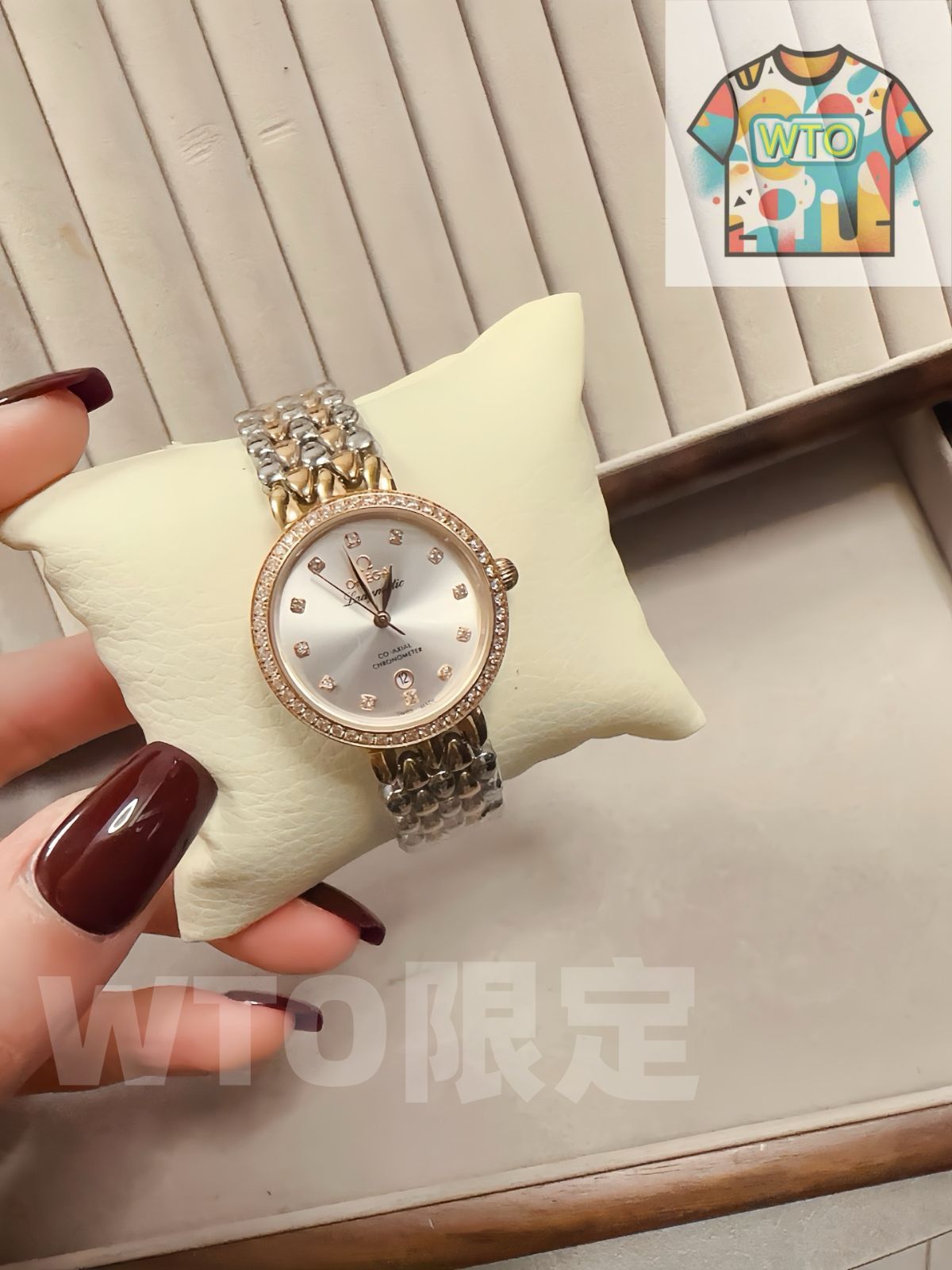  今日 Omega オメガ 露のしずくが連なって輝かしいバンドを形成しています 腕時計(デジタル) 時計