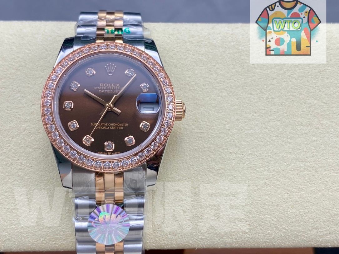 WTO通販 Rolex ロレックス デイトジャストシリーズ レディース 31 mm ダイヤベゼル WTO輸入 ELU 97