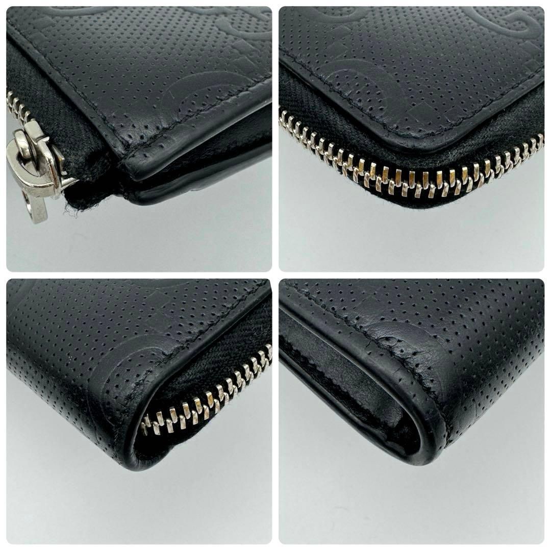 GUCCI グッチ コインケース GG エンボス 657571 ブラック 黒 L字