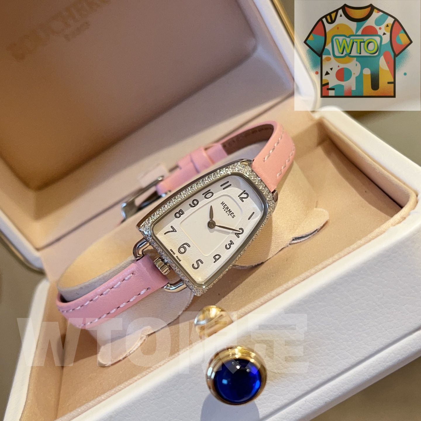 WTO通販 Herm s エルメス ガロップ ド エルメス ケースの独特な丸みは馬鐙要素に由来-WTO輸入-LEB16