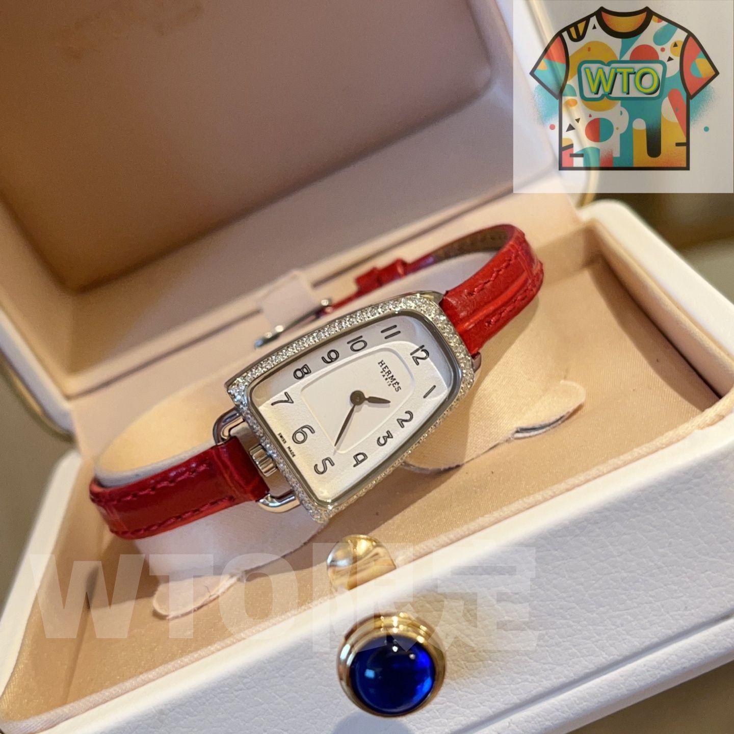  WTO通販 Herm s エルメス ガロップ ド ケースの独特な丸みは馬鐙要素に由来-WTO輸入-LEB 16 腕時計(デジタル) 時計