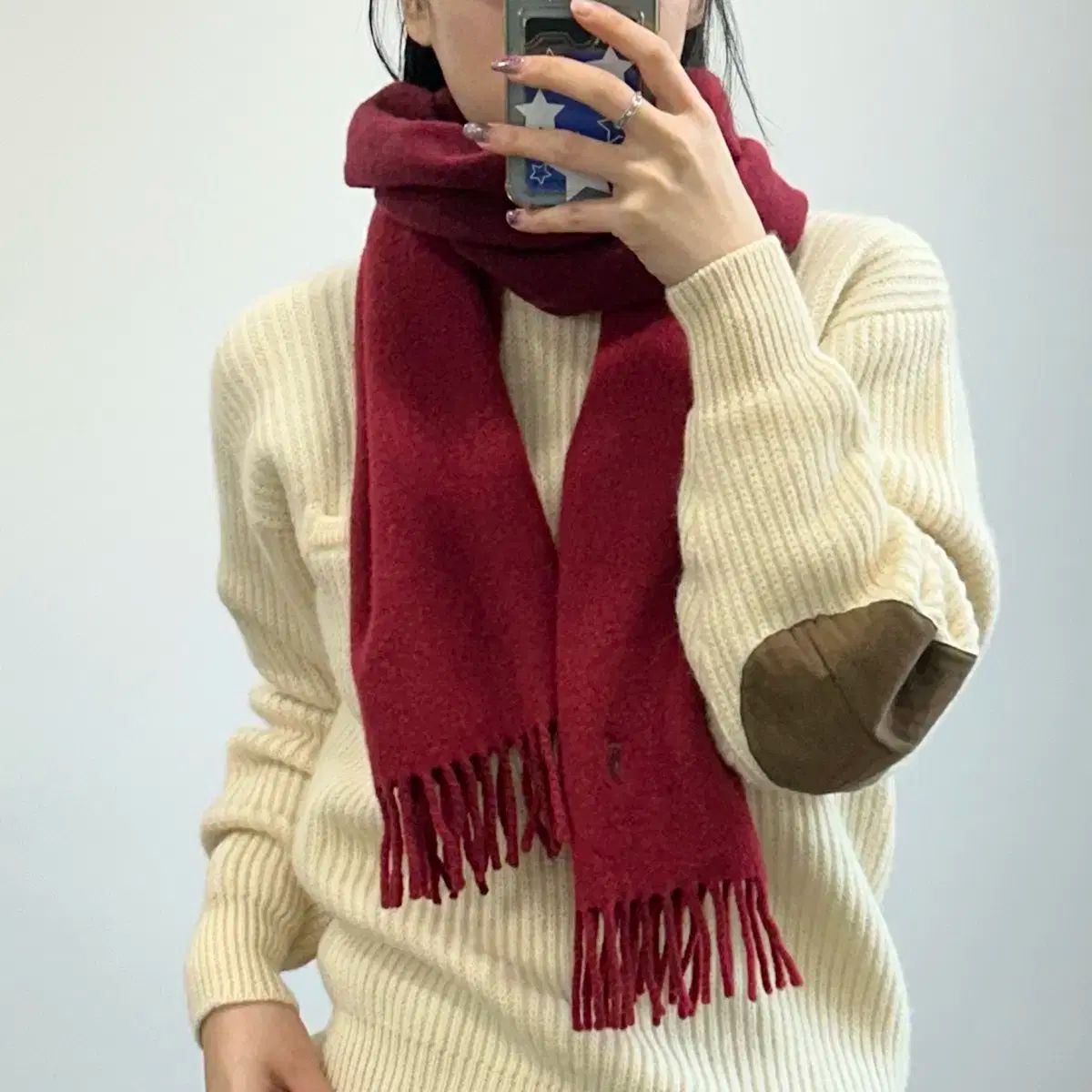 ポロ バーガンディポニー バーガンディレッド バイ マフラー