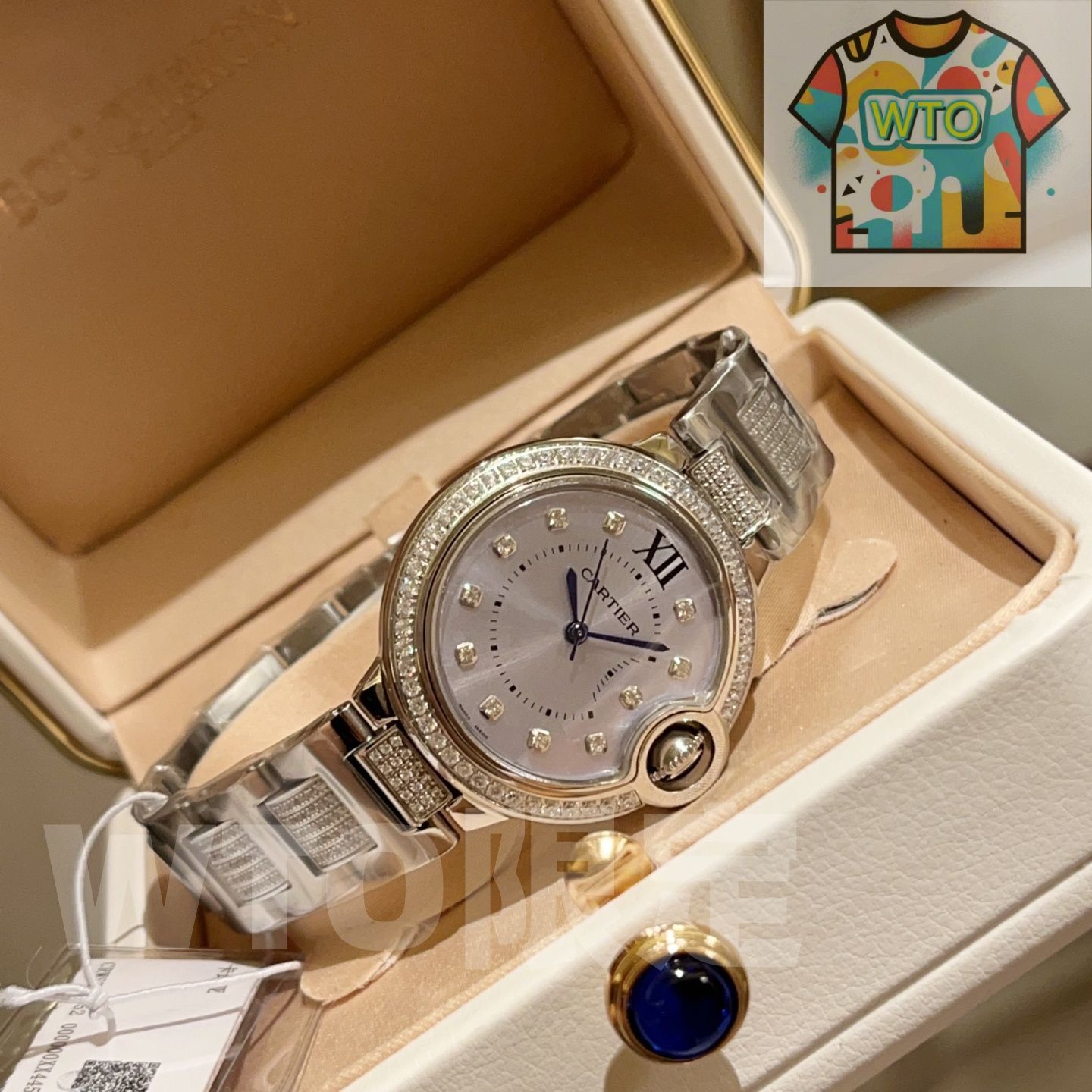 今日 Cartier カルティエ ブルーバルーン腕時計 シリーズ スワロフスキークリスタル使用