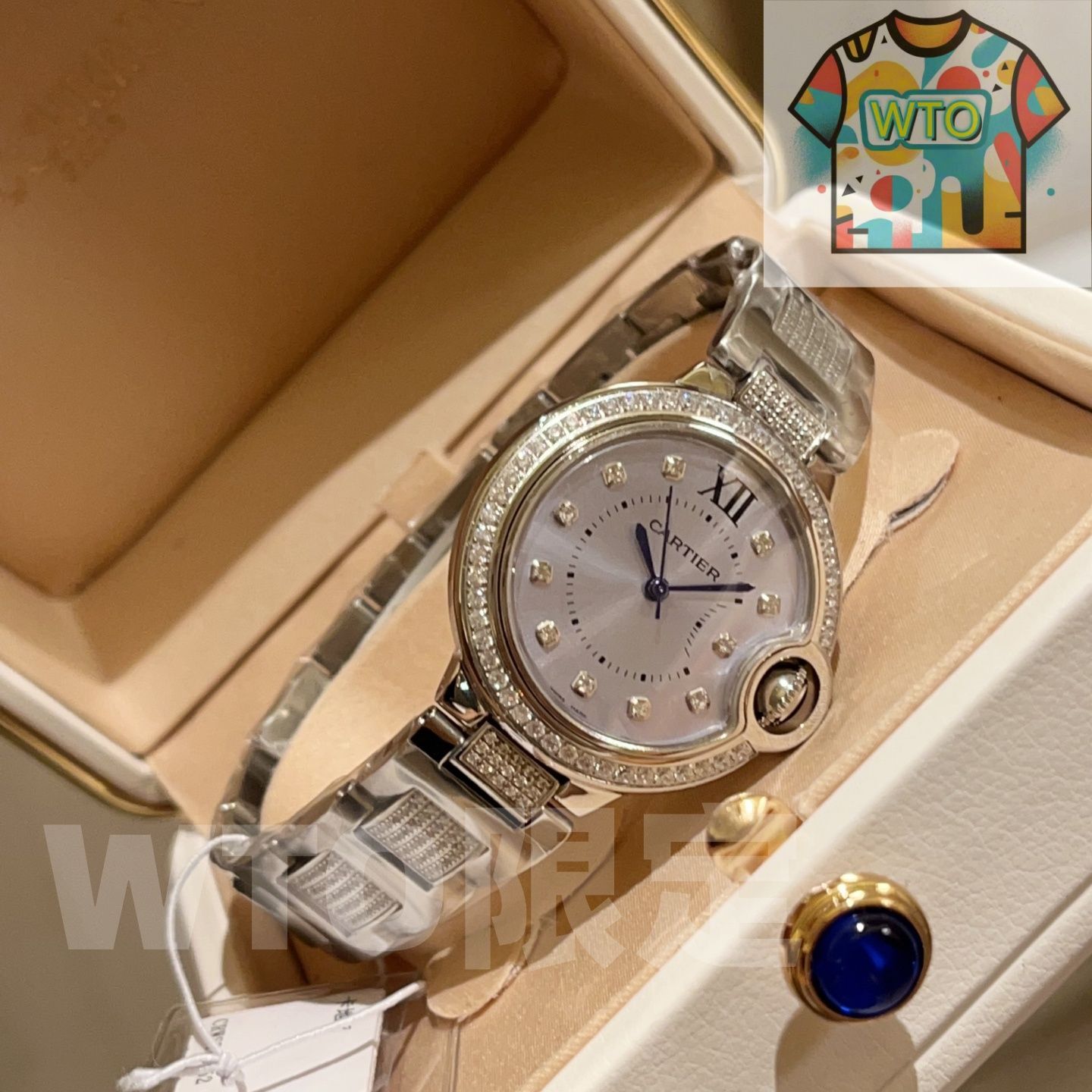 WTO通販 Cartier カルティエ ブルーバルーン腕時計 シリーズ スワロフスキークリスタル使用-WTO輸入-VJB 28