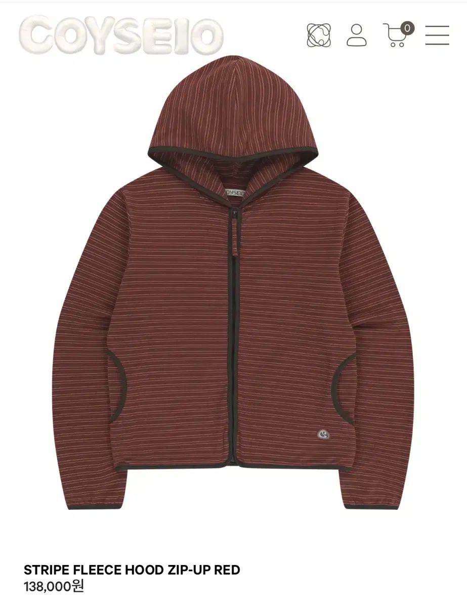 コイッセイオ フリース フーディジップアップ