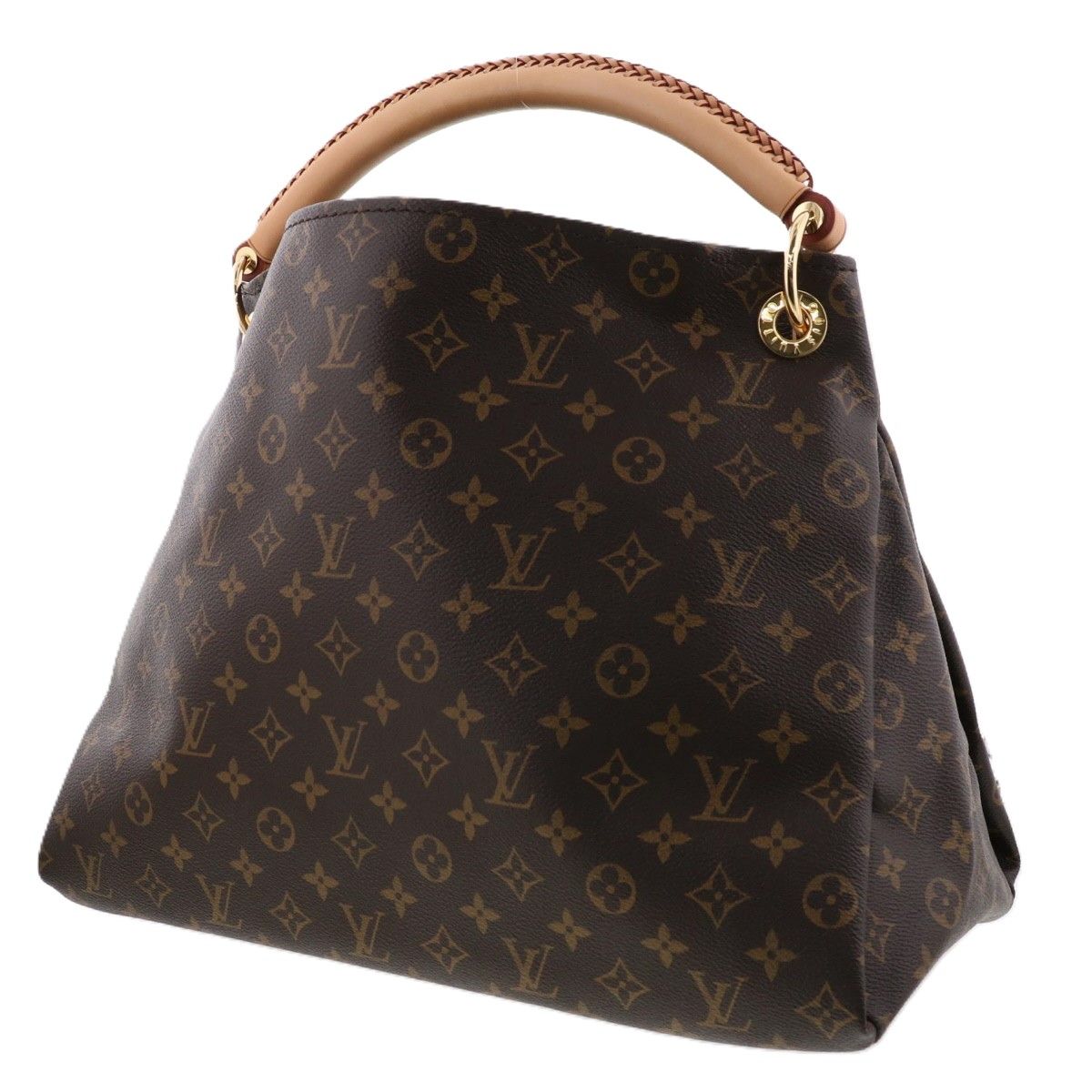 LOUIS VUITTON ルイヴィトン モノグラム ショルダーバッグ M40249 レディース スウェード ブラウン ベージュ