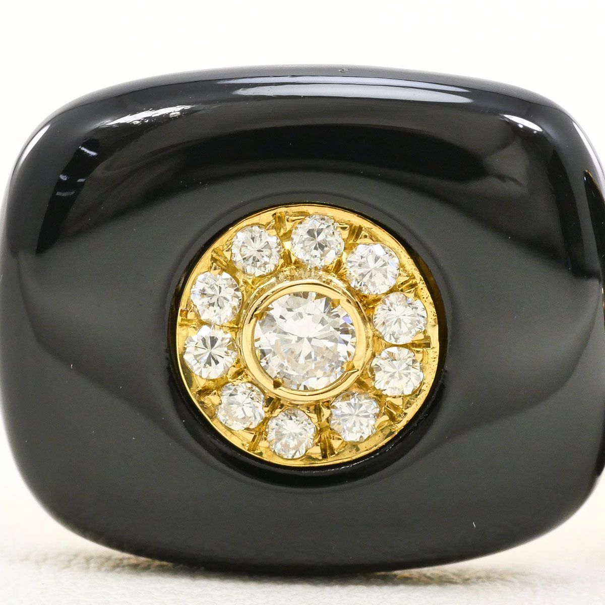 K18YG カフス ダイヤモンド 鑑別書 総重量約13.7g