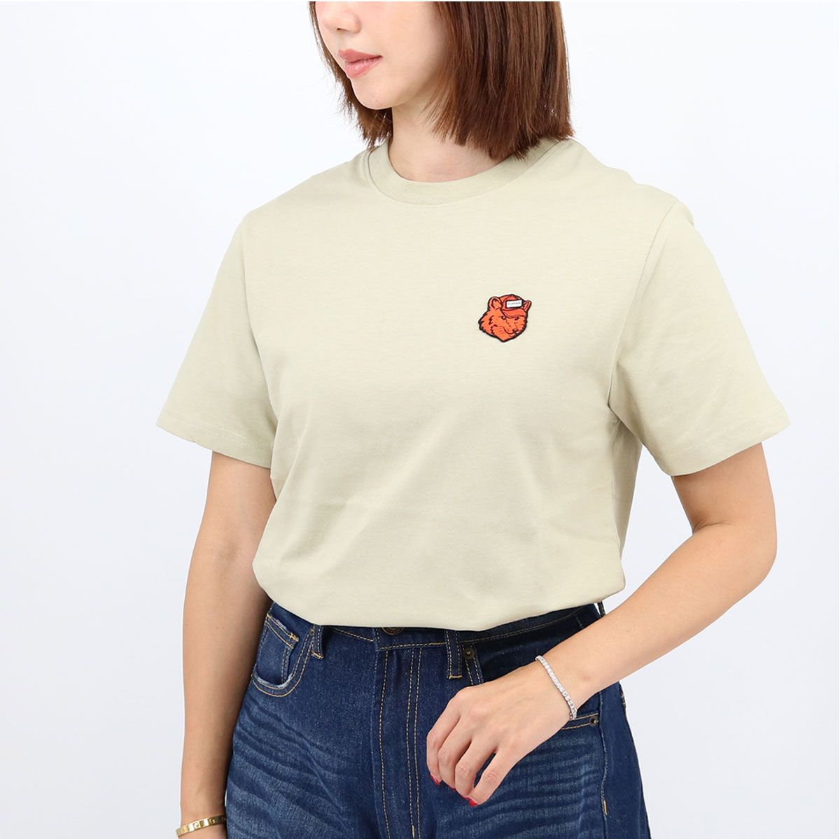 MAISON KITSUNE×HUNTER メゾンキツネ×ハンターコラボ HARU0011252 フォックスヘッド Tシャツ FOX HEAD TEE-SHIRT ユニセックス 大きいサイズ有 半袖 レディース メンズ ブランド