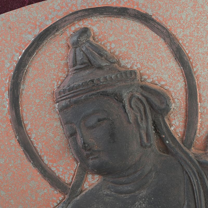 仏教美術　古銅　銅板レリーフ　観音菩薩像　仏像　掛仏　壁掛　C　5756 仏教美術 古銅 銅板レリーフ 観音菩薩像 仏像 掛仏 壁掛 C 5756 仏教