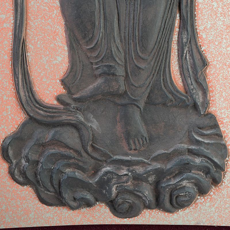 仏教美術 古銅 宇治平等院 雲中供養菩薩像 仏像 壁掛 共箱 C S271